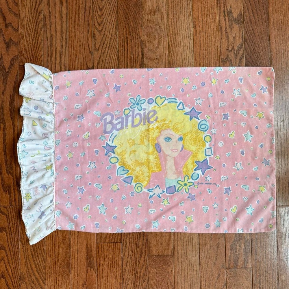 Vintage 1991 Barbie pillowcase
